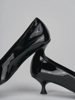 Décolleté tacco 4cm vernice nero