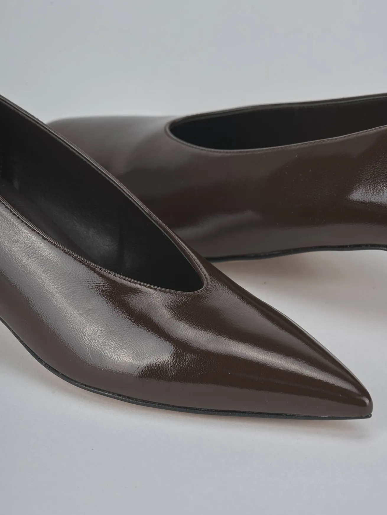 Décolleté tacco 5cm vernice testa