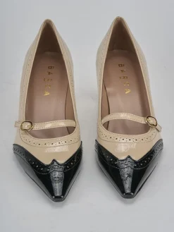 Décolleté tacco 6cm vernice beige