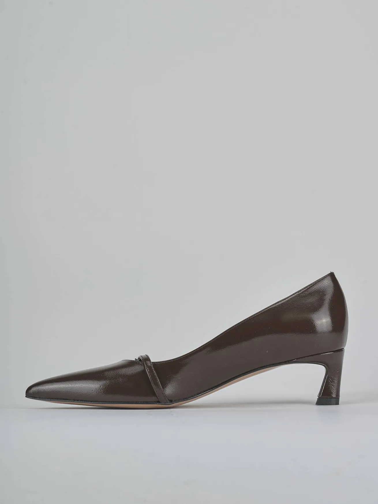 Décolleté tacco 5cm vernice testa