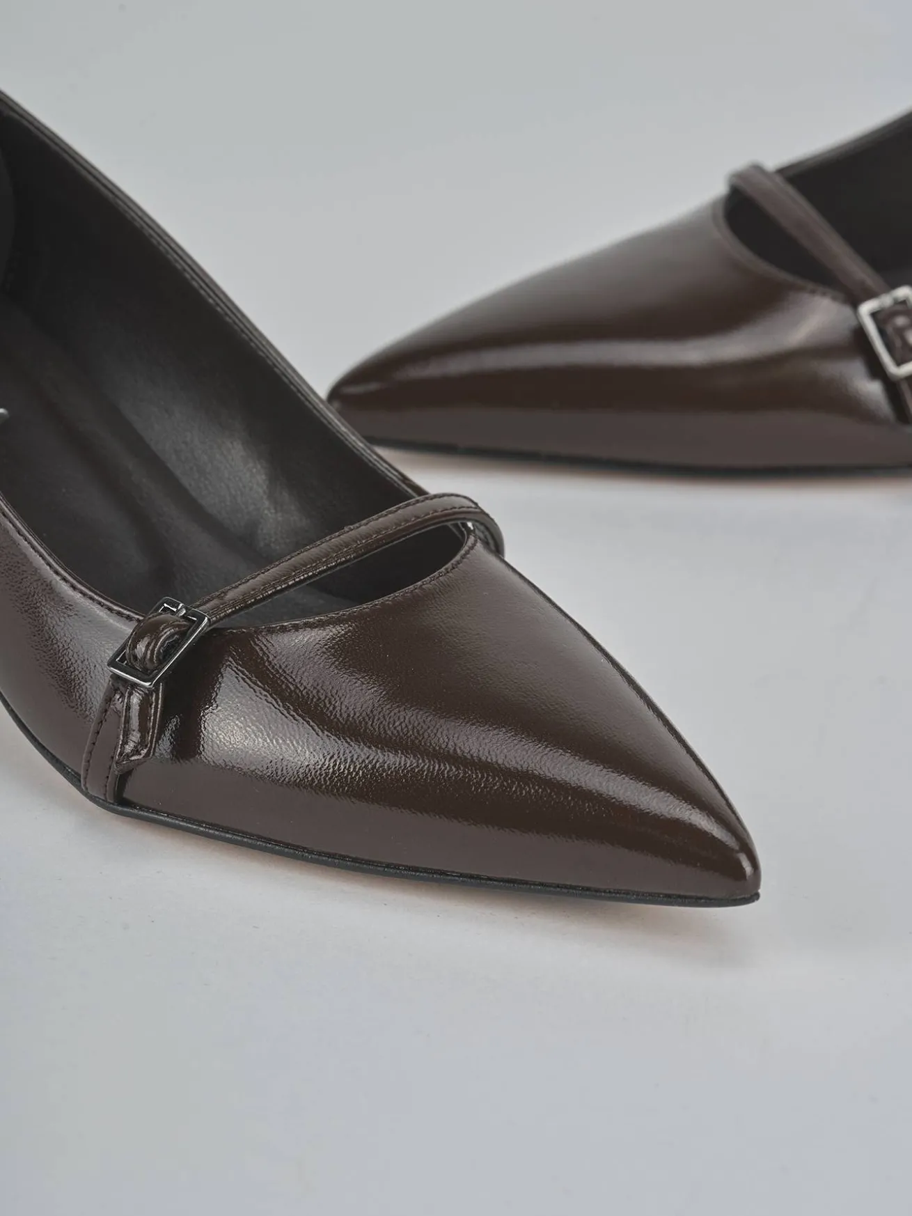 Décolleté tacco 5cm vernice testa