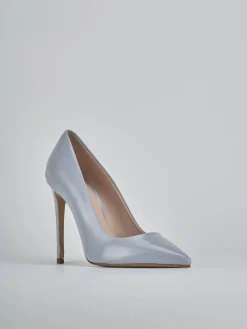 Décolleté tacco 10cm vernice azzurro