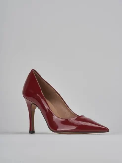 Décolleté tacco 9cm vernice bordo'