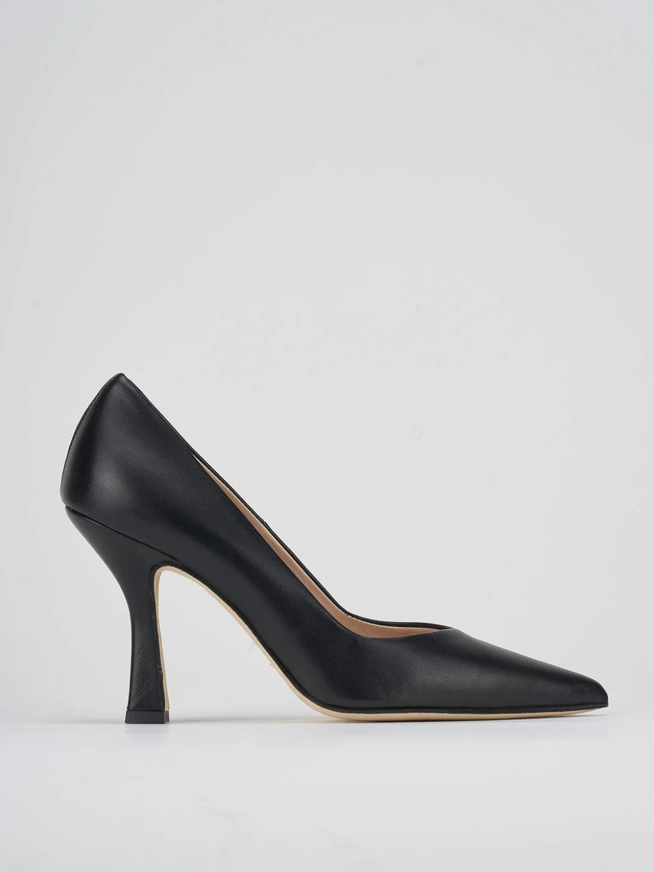 Decoltè tacco 9 cm nero pelle