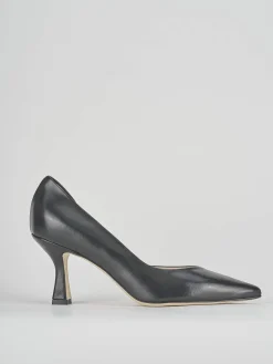 Decoltè tacco 7 cm nero pelle