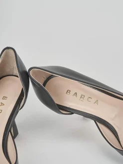 Decoltè tacco 7 cm nero pelle