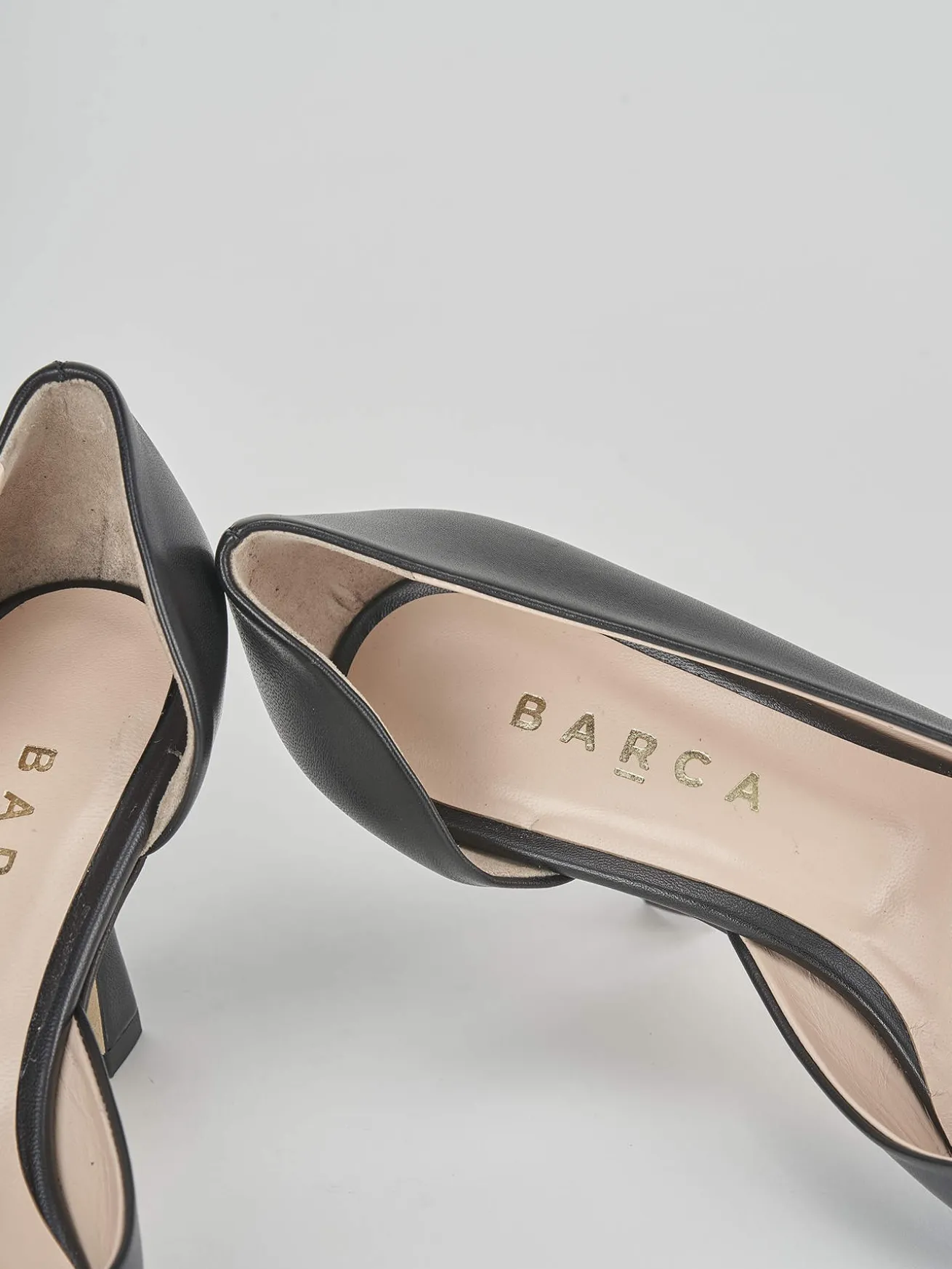 Decoltè tacco 7 cm nero pelle