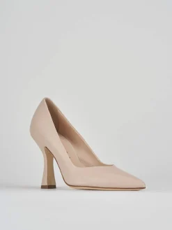 Decoltè tacco 9 cm rosa pelle