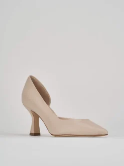 Decoltè tacco 7 cm rosa pelle