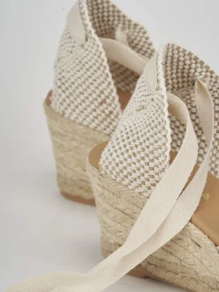Espadrillas tacco 6cm camoscio beige