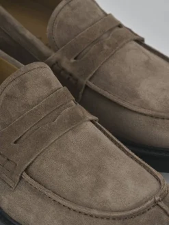 Mocassini camoscio beige