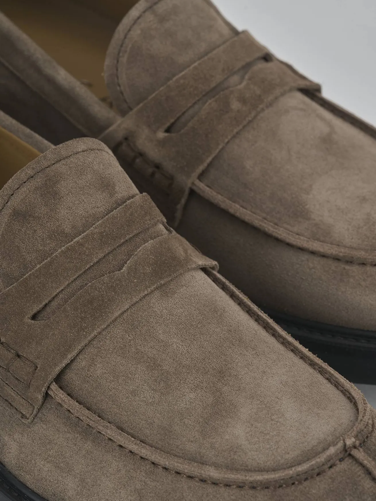 Mocassini camoscio beige