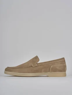 Mocassini camoscio beige
