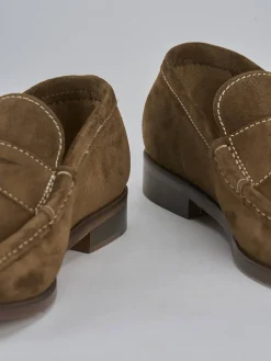 Mocassini camoscio beige