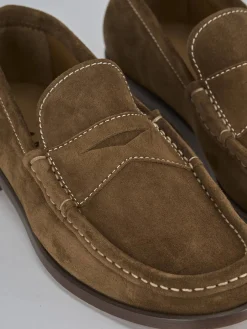 Mocassini camoscio beige