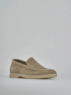 Mocassini camoscio beige