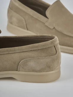Mocassini camoscio beige
