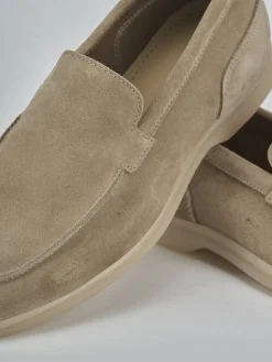 Mocassini camoscio beige