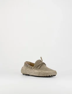 Mocassini camoscio beige