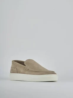 Mocassini camoscio beige