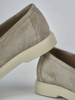 Mocassini camoscio beige