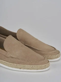 Mocassini camoscio beige