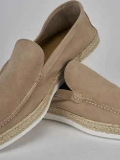 Mocassini camoscio beige