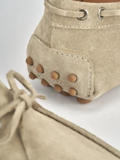 Mocassini camoscio beige