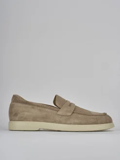 Mocassini camoscio beige