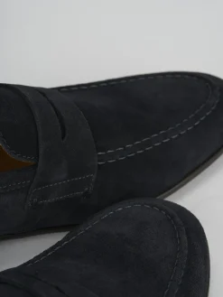 Mocassini camoscio blu