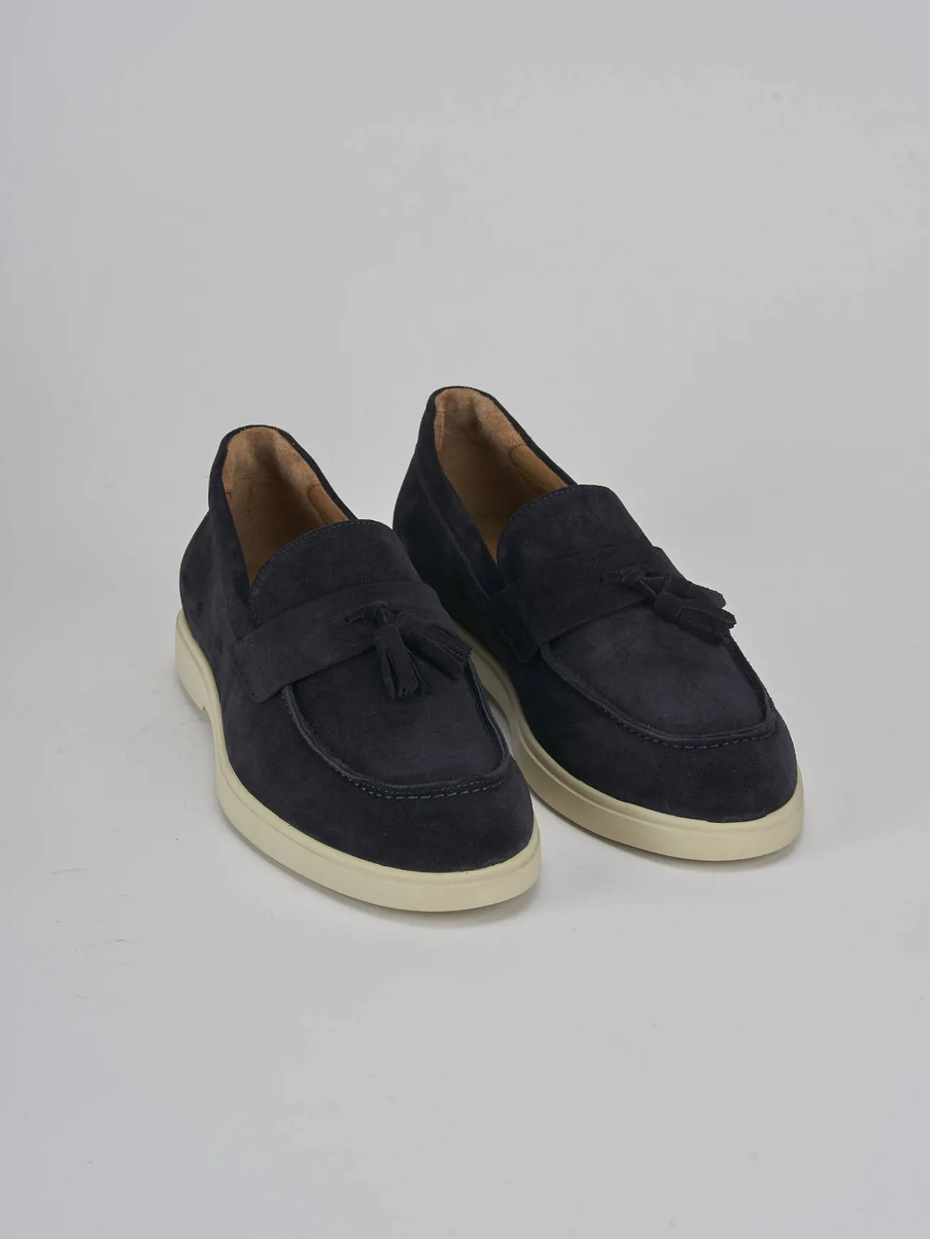 Mocassini camoscio blu