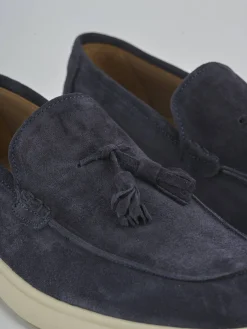 Mocassini camoscio blu
