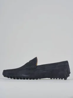 Mocassini camoscio blu