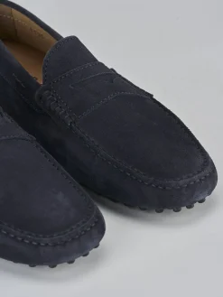 Mocassini camoscio blu