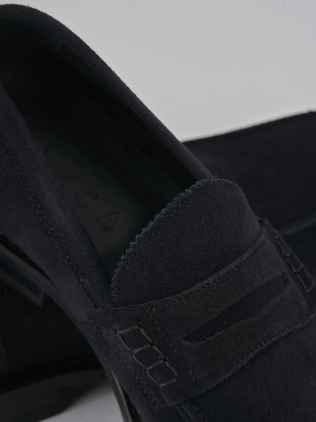 Mocassini camoscio blu