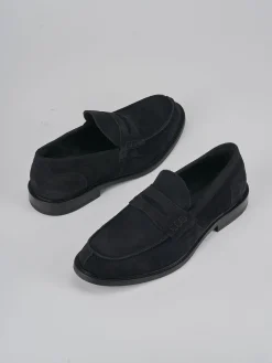 Mocassini camoscio blu