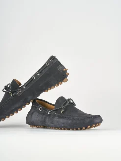 Mocassini camoscio blu