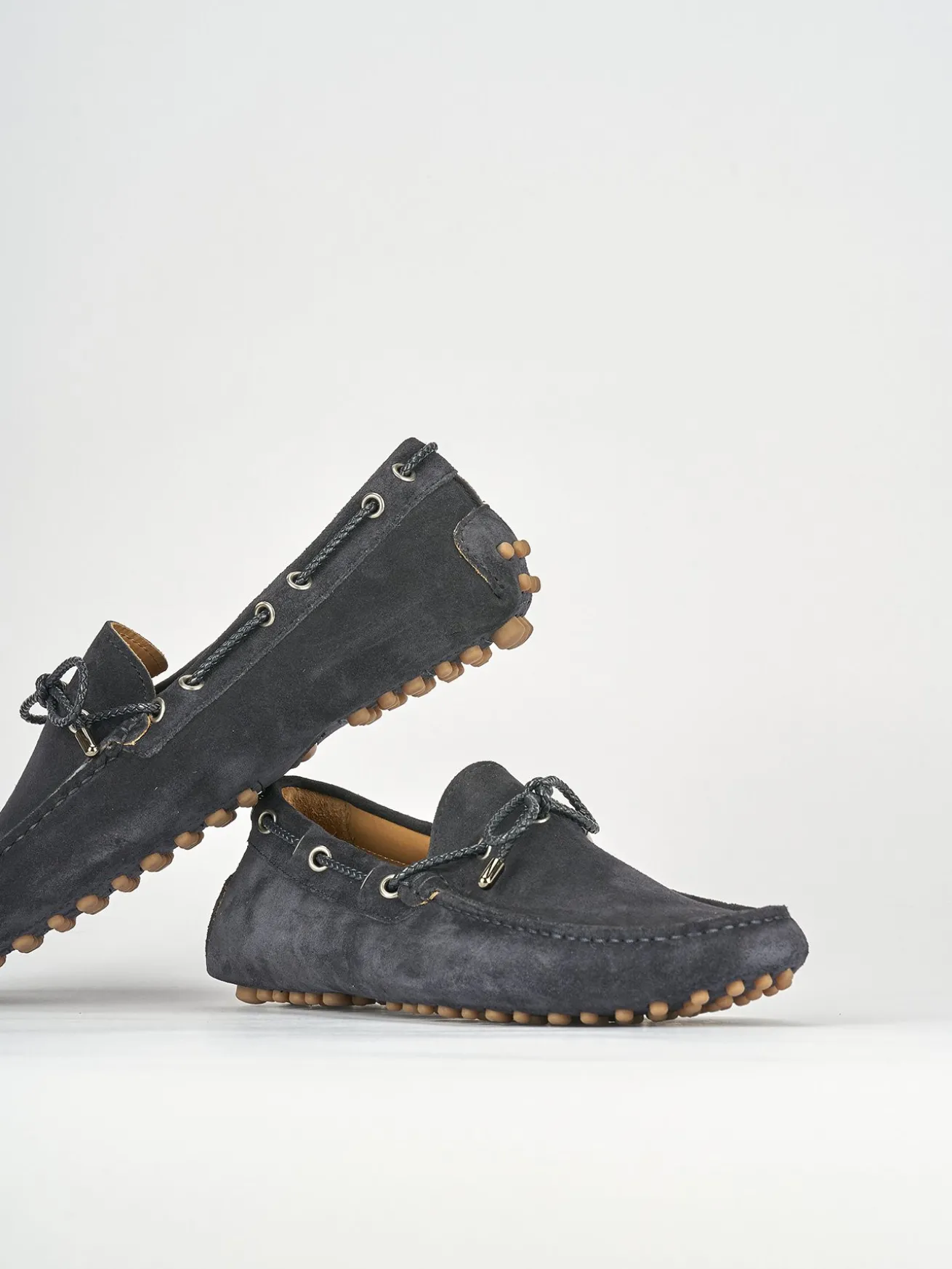 Mocassini camoscio blu