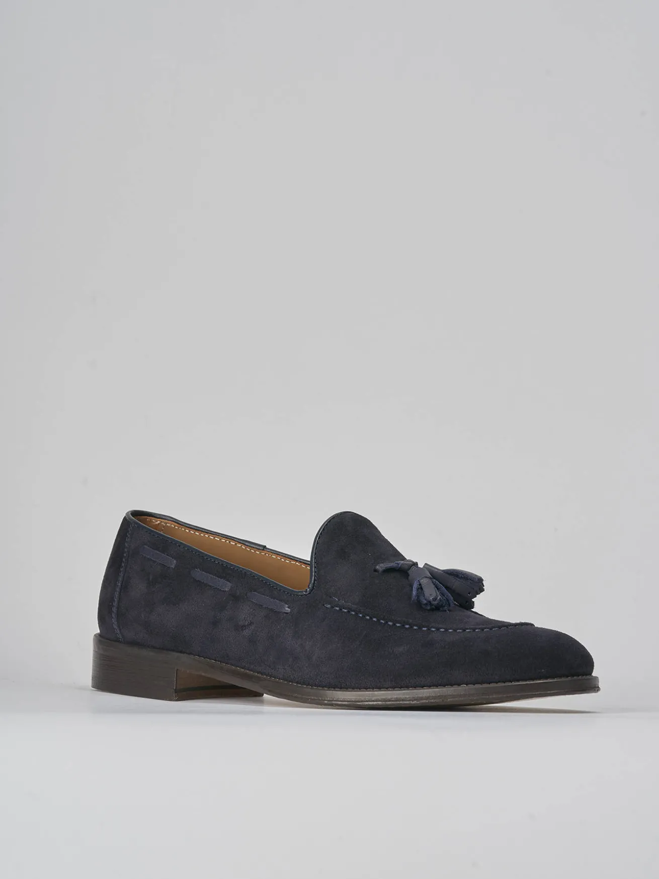 Mocassini camoscio blu