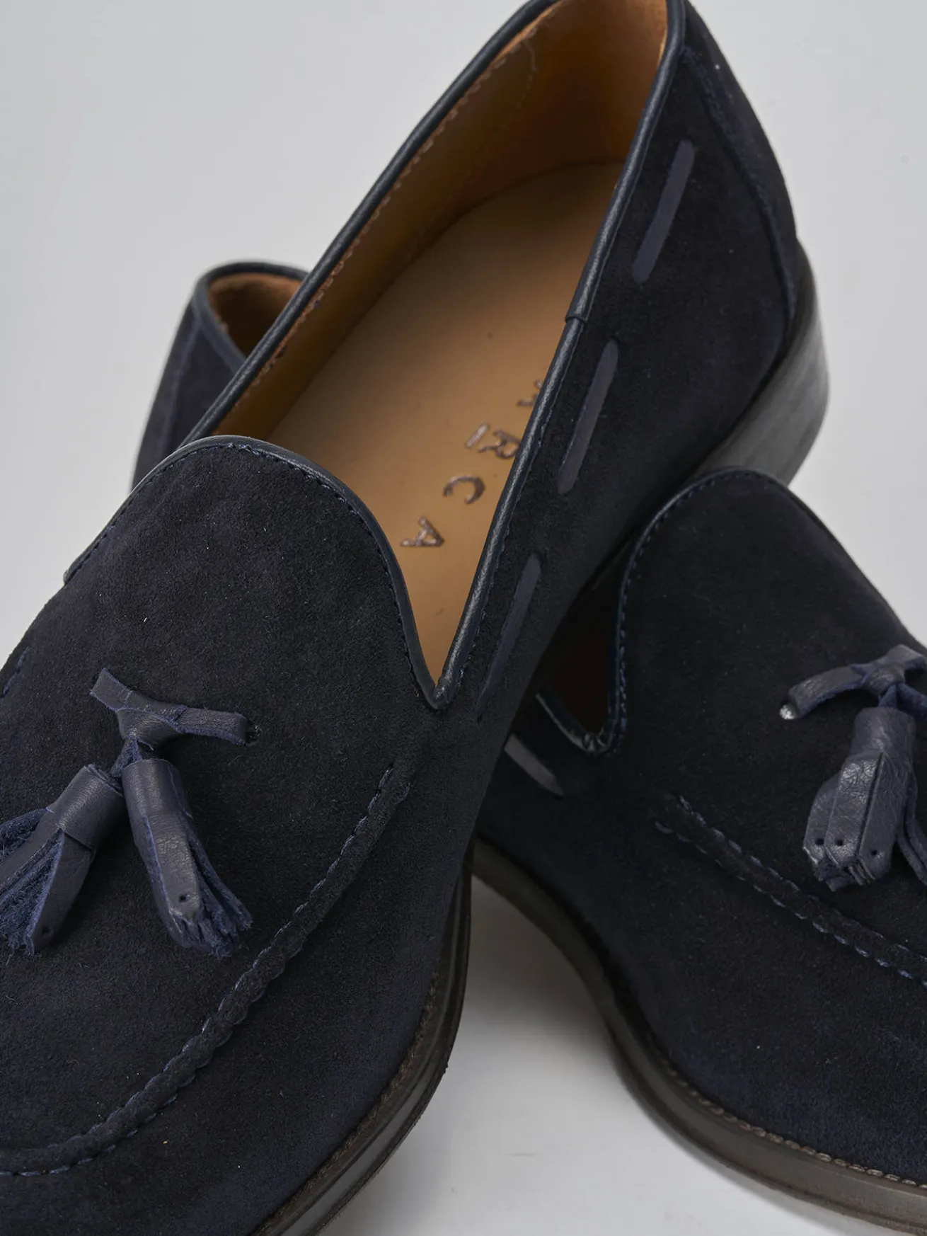 Mocassini camoscio blu