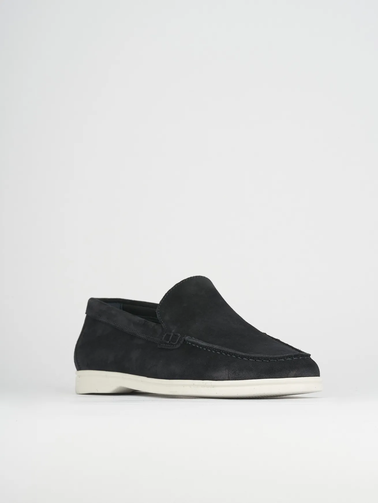 Mocassini camoscio blu