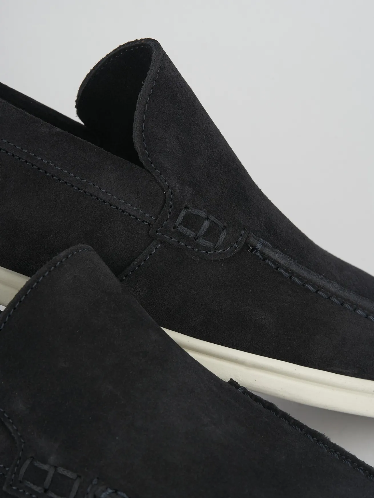 Mocassini camoscio blu