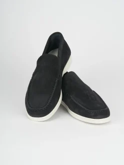 Mocassini camoscio blu