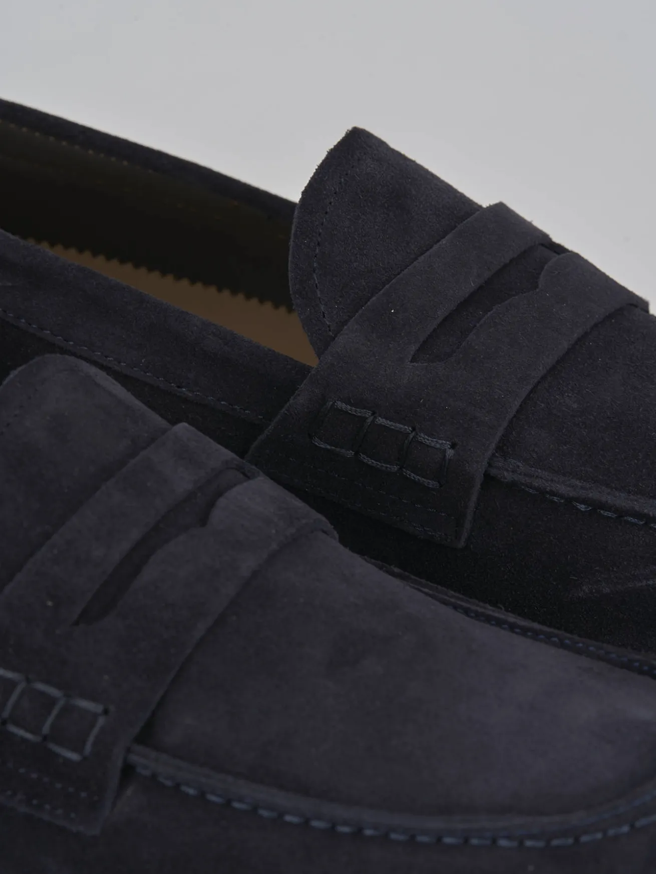 Mocassini camoscio blu