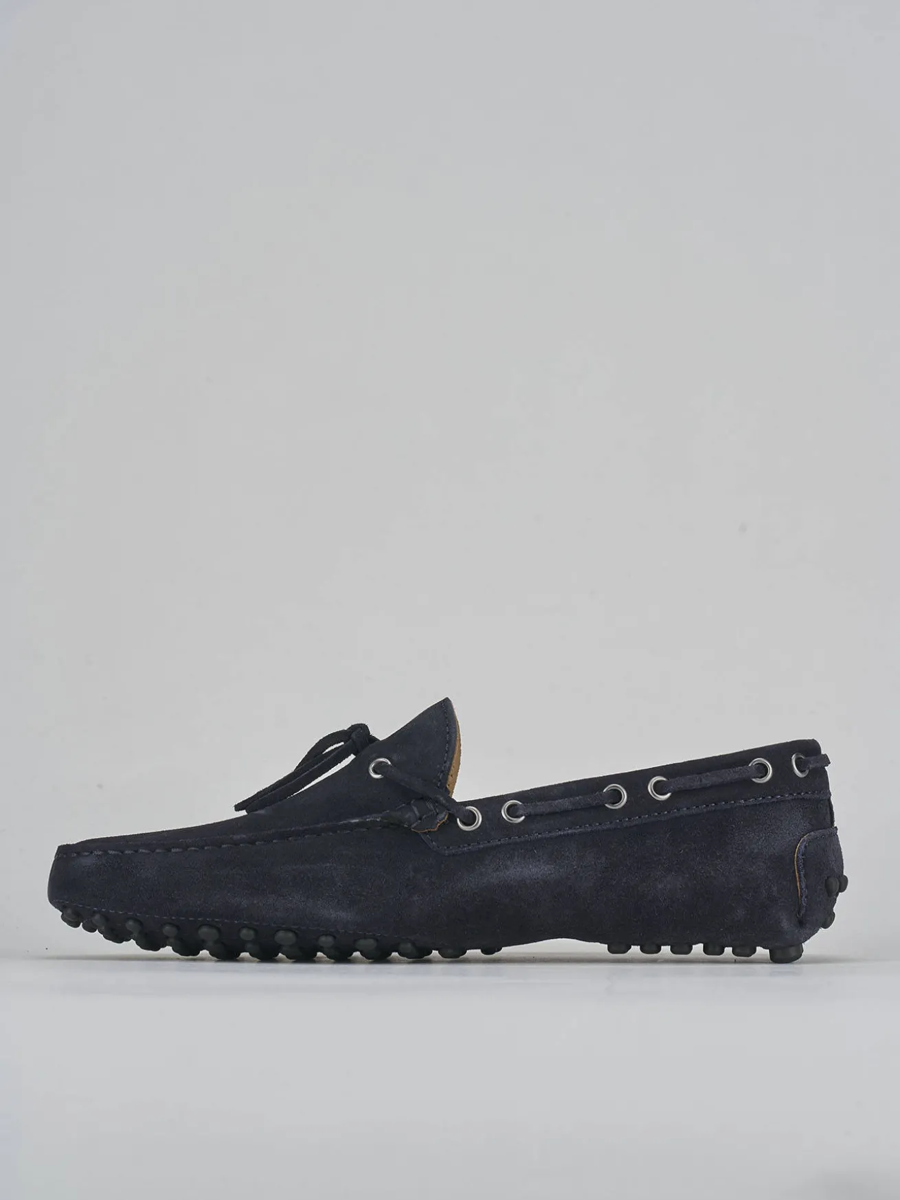 Mocassini camoscio blu