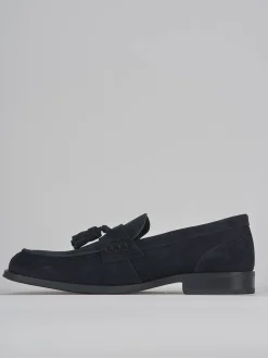 Mocassini camoscio blu