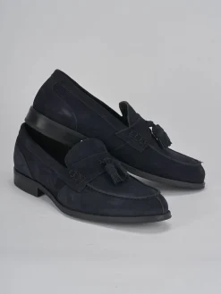 Mocassini camoscio blu