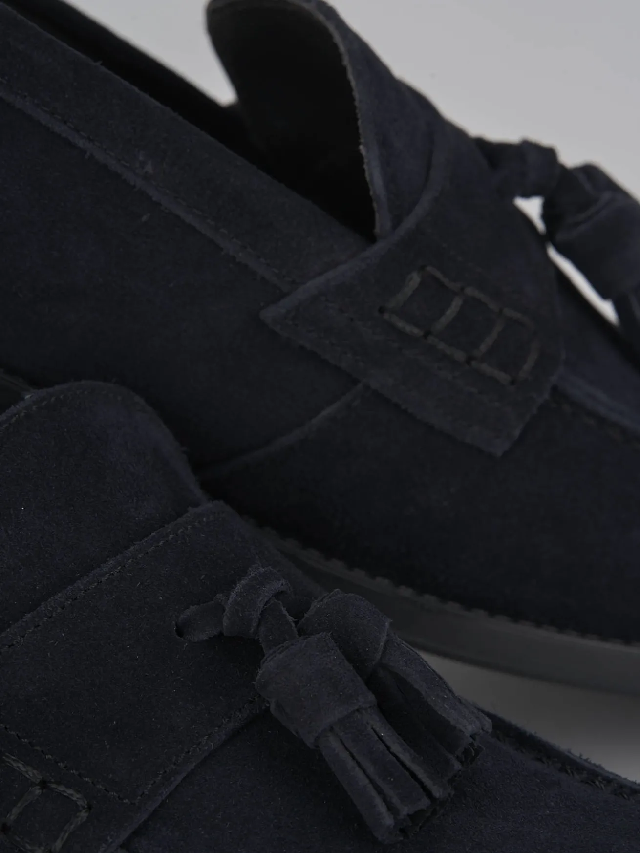 Mocassini camoscio blu