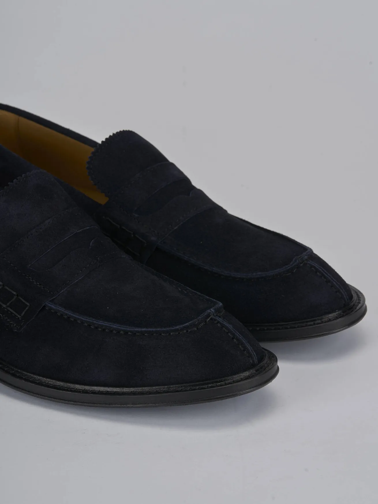 Mocassini camoscio blu