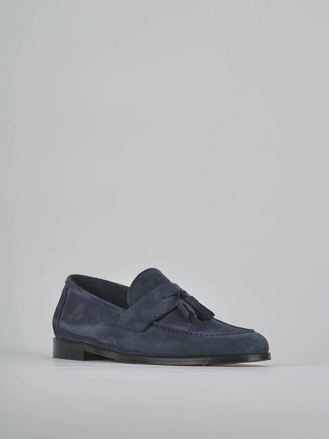 Mocassini camoscio blu